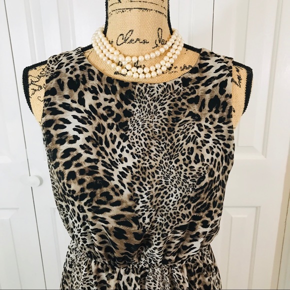 Forever 21 Hi-Lo Cheetah Print Sleeveless Dress - Picture 2 of 7